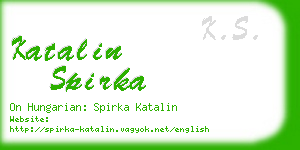katalin spirka business card